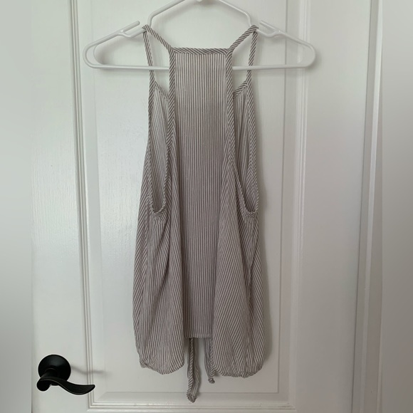 Final Touch Striped Front Tie Top - Picture 2 of 6